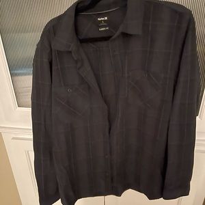 Hurley plaid button down shirt